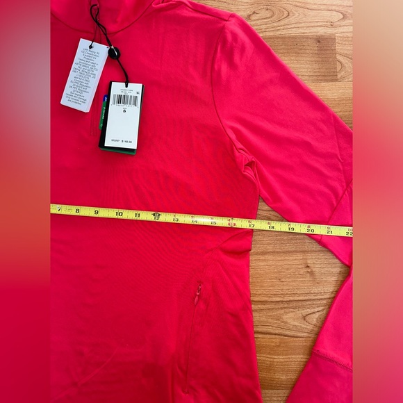 RLX Ralph Lauren Womans Size S 1/4 Zip Red Golf Polo Shirt - Picture 2 of 10